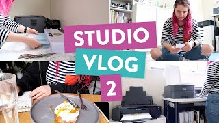 Studio Vlog 2 | Testing Toner Reactive Foil and Vellum Paper, Video Editing & Tax Returns