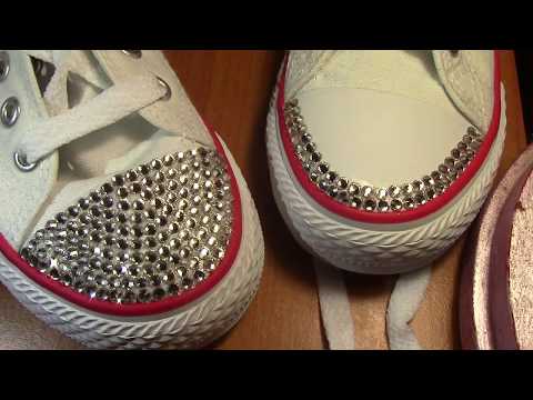 Как украсить кеды и одежду стразами? Паяльник для термо страз.