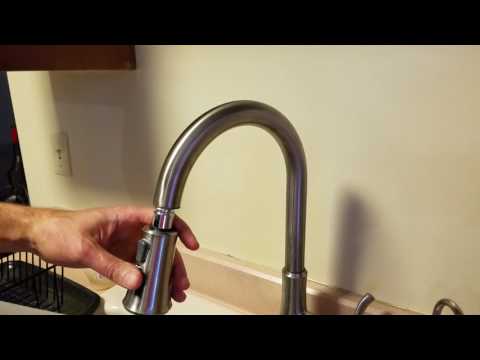 Price Pfister kitchen faucet repair. Pull down spray nozzle.