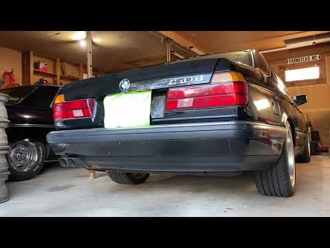 Thumbnail for 1990 BMW 750iL V12 Exhaust Before and After ~ Stock vs Billy Boat / B&B