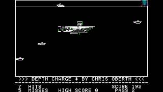 Apple II Game: Depth Charge (1978 Programma International, Inc)