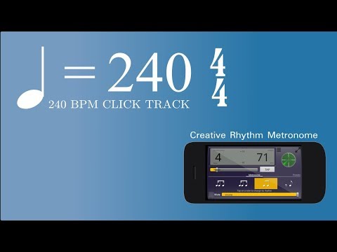 240 BPM 4/4 Metronome Click track featuring Creative Rhythm Metronome App for Android