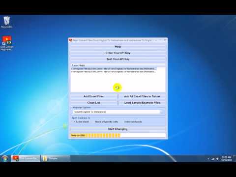 Excel Convert Files From English To Vietnamese and Vietnamese To English Software