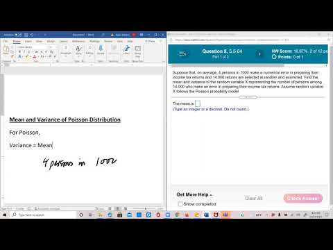 Probability and Statistics Lesson 65: Mean and Variance of Poisson