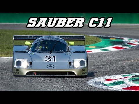 Sauber Mercedes C11 (ex- Schumacher) fly-by's and flames (2019 Monza)