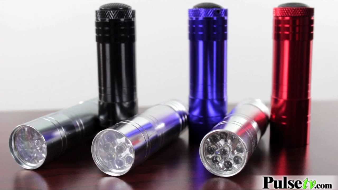9-LED Aluminum Flashlights (6 Pack)
