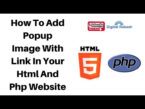 How to add popup image with link in your html and php website