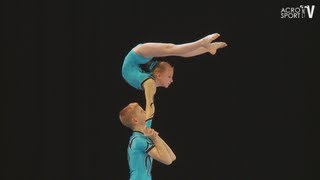 preview picture of video 'Sachsenpokal Riesa 2012 Age Group Balance Mixed Pair Germany - Sneschana Sinkov, Daniel Blintsov'