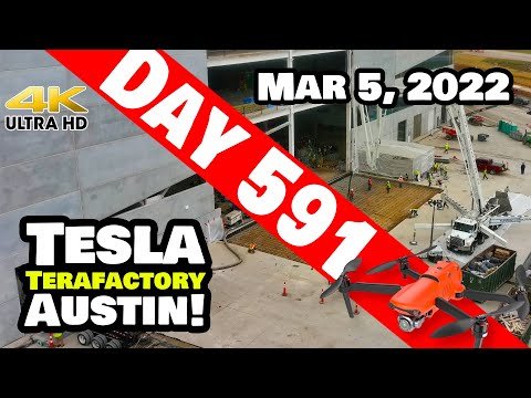 BUSIEST SATURDAY EVER AT GIGA TEXAS! - Tesla Gigafactory Austin 4K  Day 591 - 3/5/22 - Tesla Texas