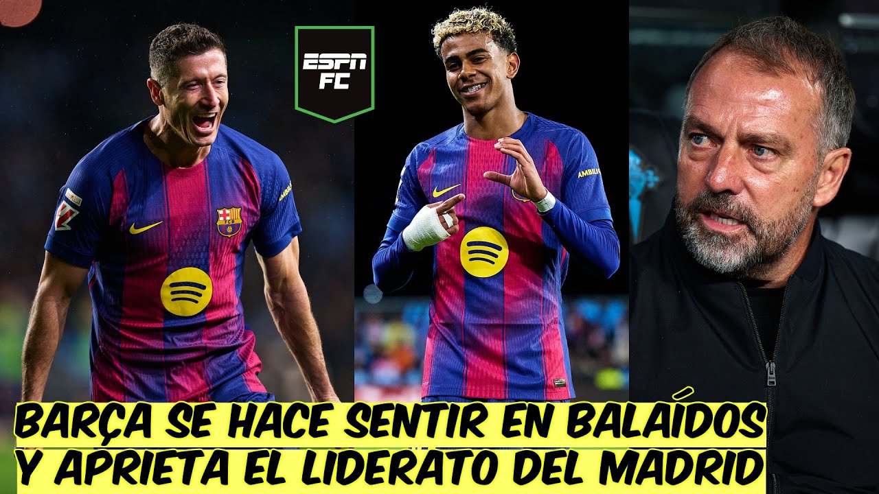 BARCELONA APROVECHÓ el TROPIEZO del REAL MADRID y APRIETA el liderato de LA LIGA | ESPN FC