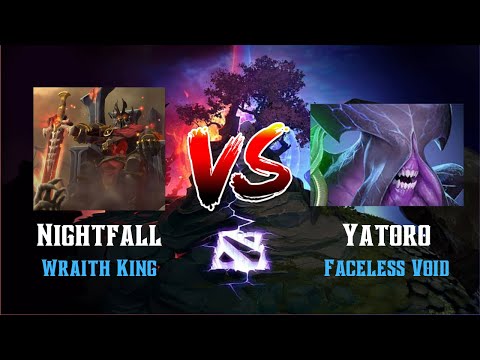 Carry NIGHTFALL [Wraith King] Against Carry YATORO [Faceless Void]