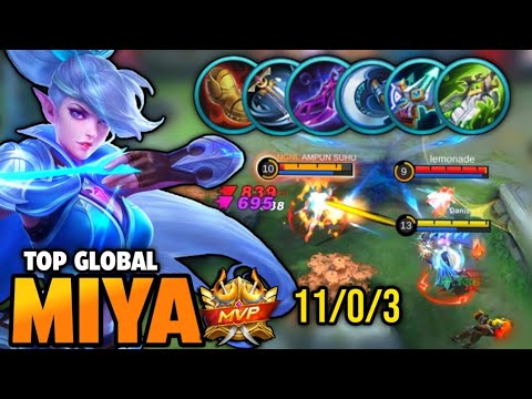 INSANE DAMAGE! MIYA BEST BUILD 2022 | TOP GLOBAL MIYA GAMEPLAY | MOBILE LEGENDS✓