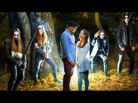 Couple Encounters Black Metal Band In Forest