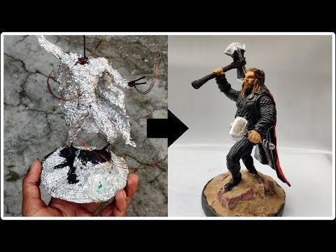 THOR god of thunder polymor clay sculpture