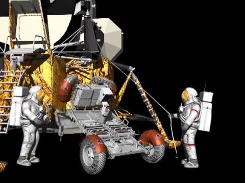 Lunar Rover Vehicle Deployment Animation