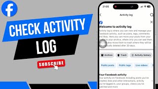 How To Check Your Activity Log On Facebook