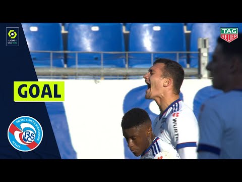 Goal Ludovic AJORQUE (45' RC STRASBOURG ALSACE)MONTPELLIER HÉRAULT SC-RC STRASBOURG ALSACE 4-3 20/21