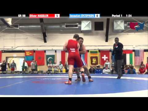 98 KG SF - Oliver Hassler (GER) vs Jassulan Syzdykov (KAZ)