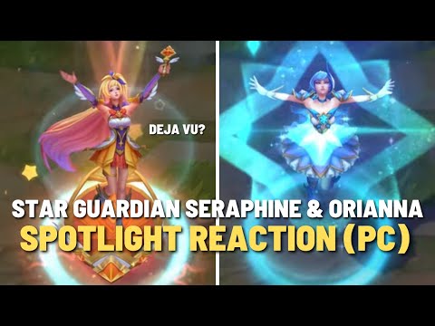 Reacting To Star Guardian Seraphine and Star Guardian Orianna Skin Spotlight! | League of Legends