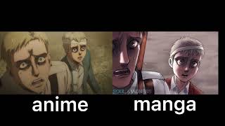 Anime VS Manga Attack on Titan 進撃の巨人