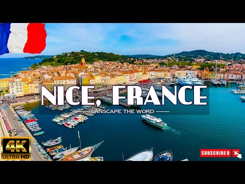 FLYING OVER NICE, FRANCE (4K UHD) | Relaxing Music Along With Beautiful Nature Videos | 4K Video HD