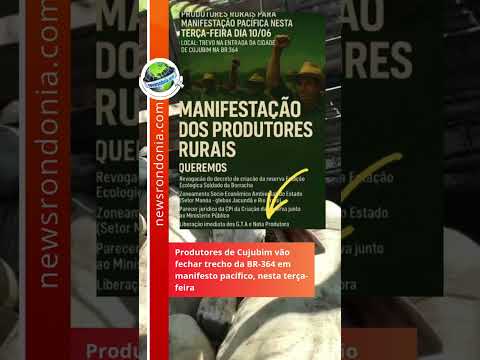 Produtores de Cujubim vão fechar trecho da BR-364 em manifesto pacífico, nesta terça-feira
