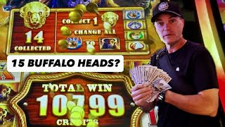 Did I hit 15 Buffalo Heads? We Almost Left But Hit The Bonus Just In Time!
