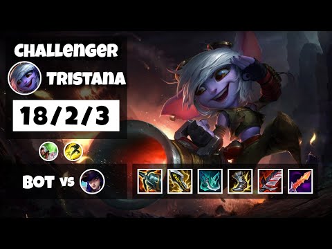 Tristana vs Caitlyn EU Challenger BOT (18/2/3) - v11.8