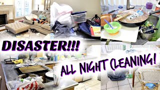 COMPLETE DISASTER ALL NIGHT CLEAN WITH ME! EXTREME AFTER DARK CLEANING MOTIVATION 2020! SAHM