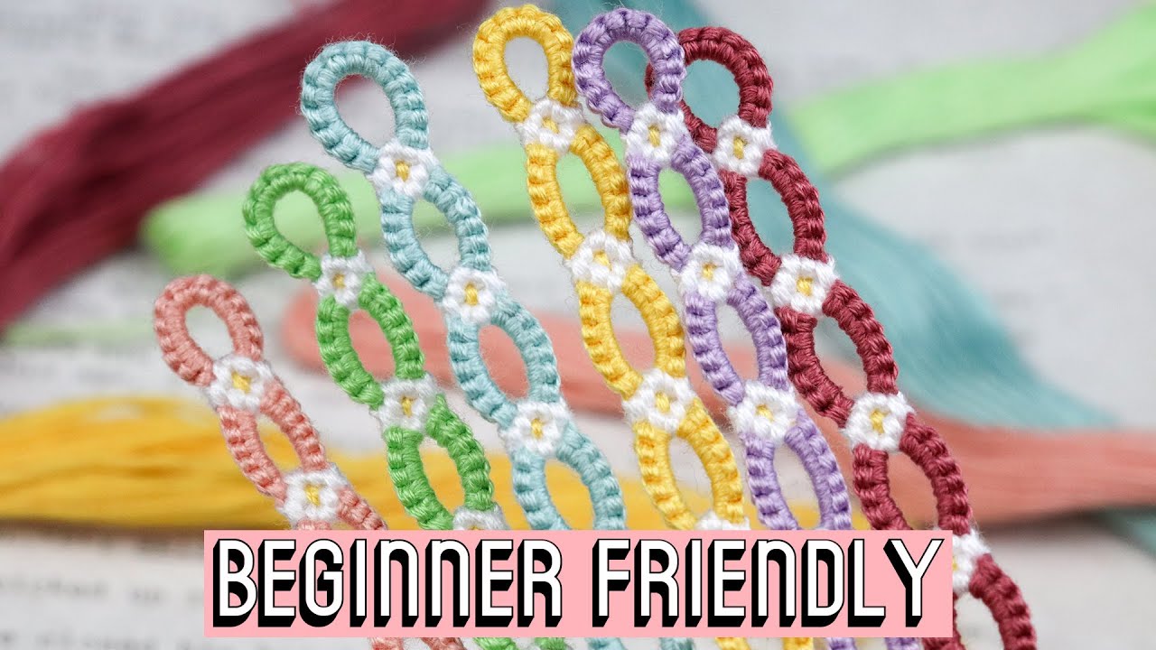 DAISY CHAIN BRACELET TUTORIAL [CC] || Beginner Friendly