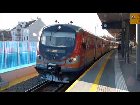 EN57-2039 odjeżdża z przystanku Kraków Podgórze w pierwszym dniu jego funkcjonowania