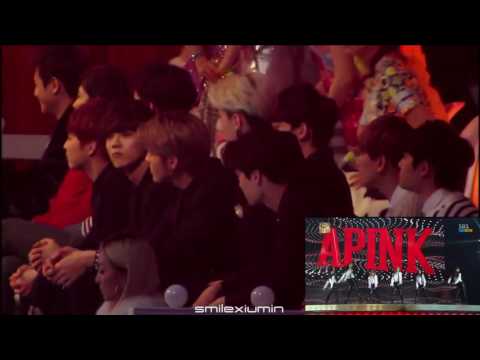 EXO reaction to Girls day and Apink @Gayo Daejun 2013