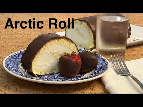 Best Ever Summer Time Dessert - Arctic Roll - Cake, Ice Cream And Chocolate - Hot Weather Treat