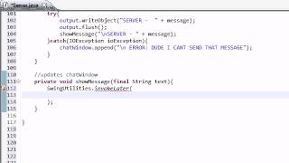 Intermediate Java Tutorial - 46 - Displaying Messages in the Chat Window