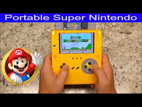 One of the Kind homemade portable Super Nintendo SNES in action