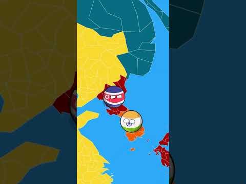 What if India🇮🇳 and south Korea🇰🇷 switch places🤫🫵 #countryballs