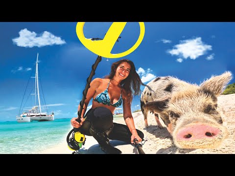 Metal Detecting Pig Beach Bahamas (Awesome Finds!)