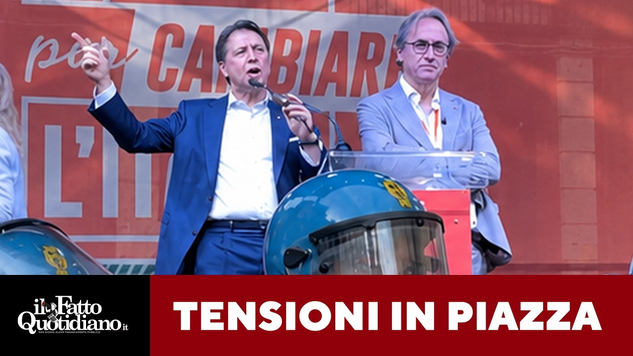 Napoli, contestazioni e proteste al comizio del campo largo al grido: “lavoro, lavoro”