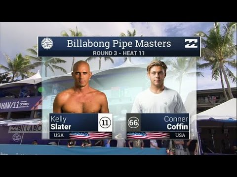 Kelly Slater vs Conner Coffin- Round Three, Heat 11 - 2016  Billabong Pipe Masters