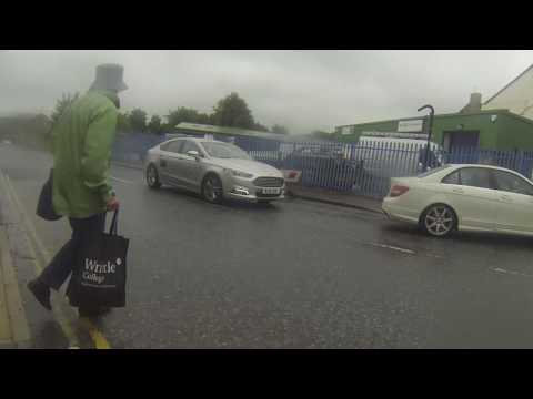 Close call with pedestrian