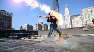 Epic Wizard Girl Fight- Firebending, Earthbending, Dragon Ball Z