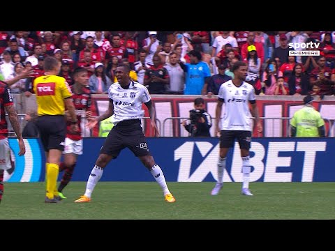 Veja o lance da expulsão de Jô em lance polêmico no empate entre Flamengo e Ceará