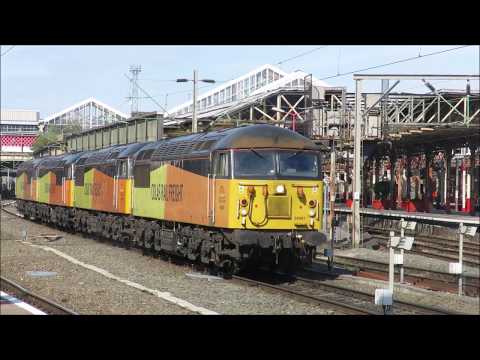 Class 56087 & 56096 & 56090 & 56094 - Colas Rail - Crewe - 25.09.2018