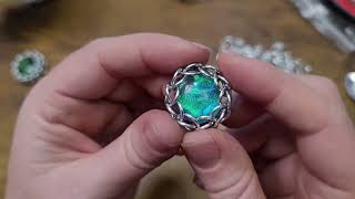 Polymer Clay Magic: Make Glass Cabochons Glow + Bond to Chainmaille Bezels