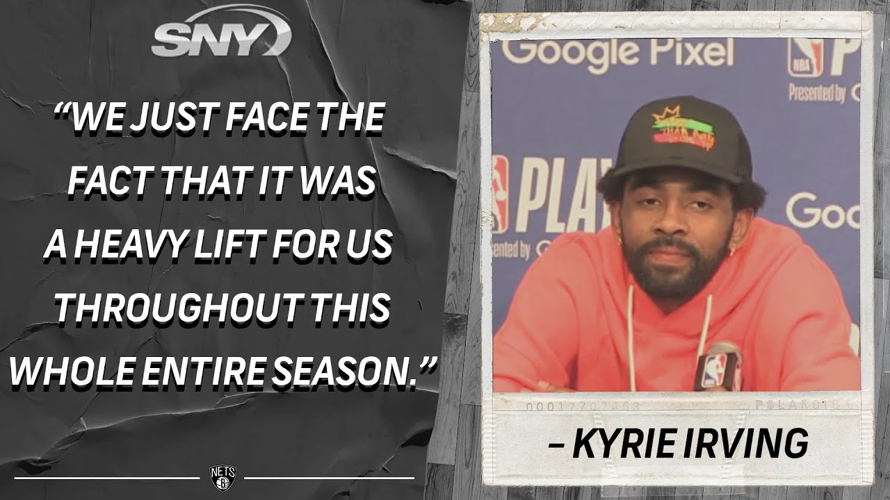 Kyrie Irving on disappointment of being swept by Celtics, plans to stay with Nets | Nets Post Game