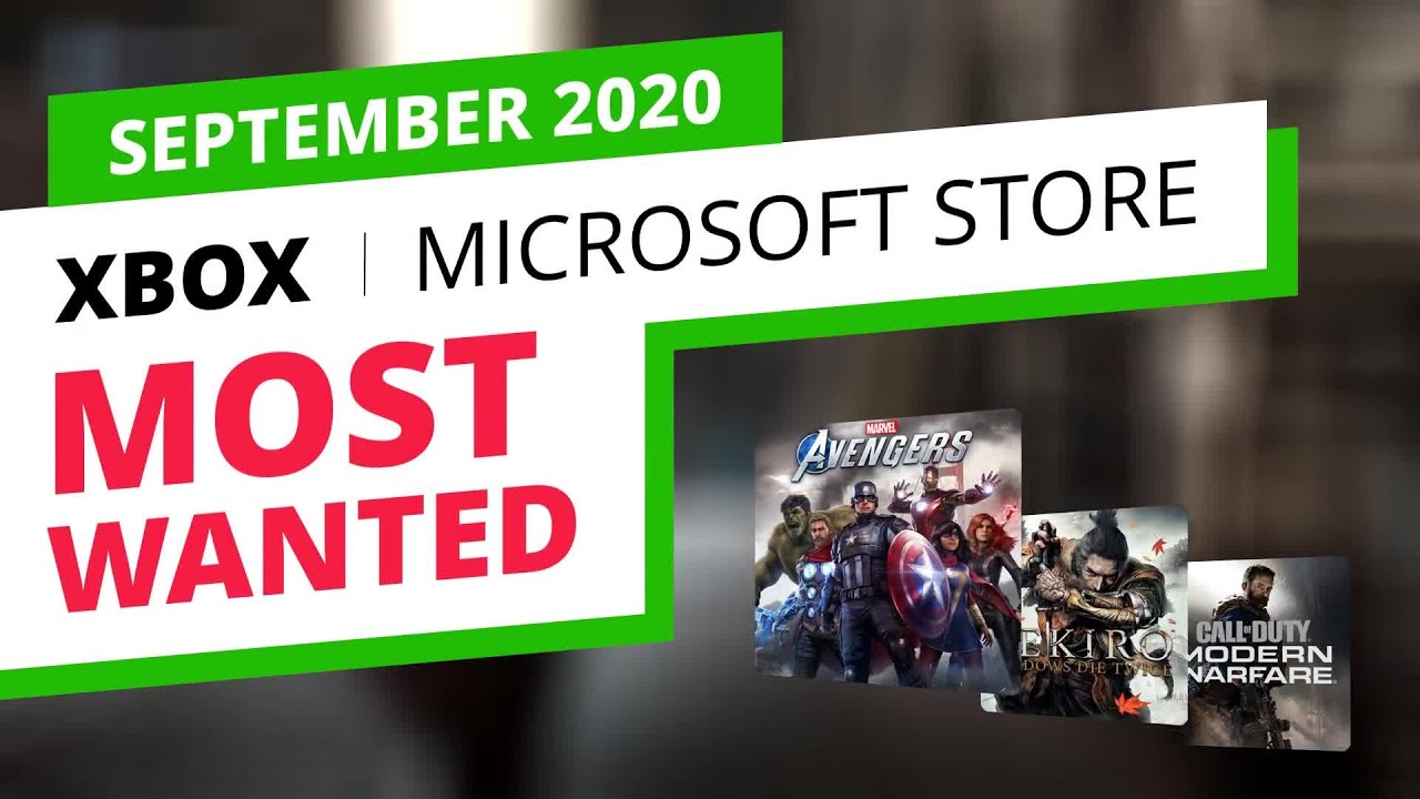Most Wanted Xbox Games in the official Microsoft Store, September 2020