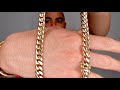 Cuban Chain Necklace 10k Yellow Gold 24