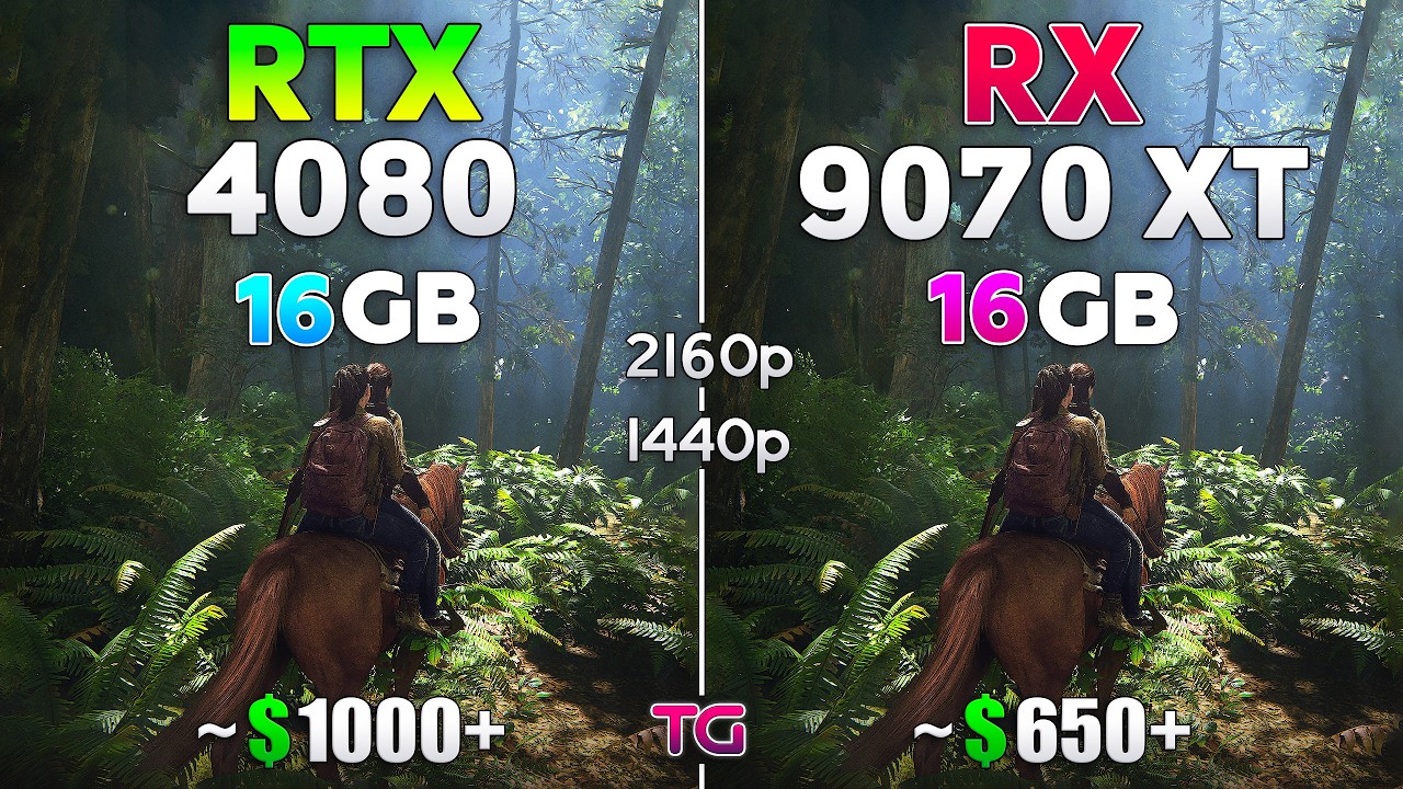 RTX 4080 vs RX 9070 XT - Comparison with New Drivers | 1440p & 4K