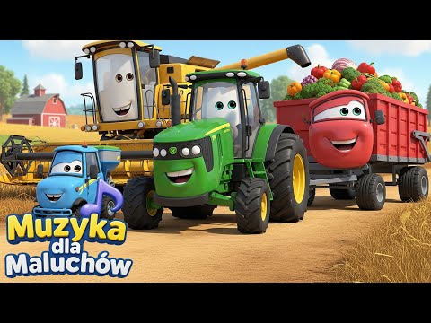 Pojazdy na Farmie 🚜 Traktor, Kombajn i Przyjaciele | Piosenki o Pojazdach | Muzyka dla Maluchów