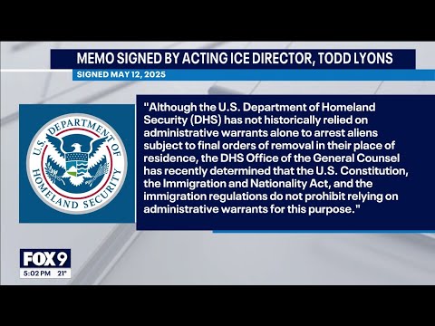 Memo says ICE agents can enter homes without judicial warrants